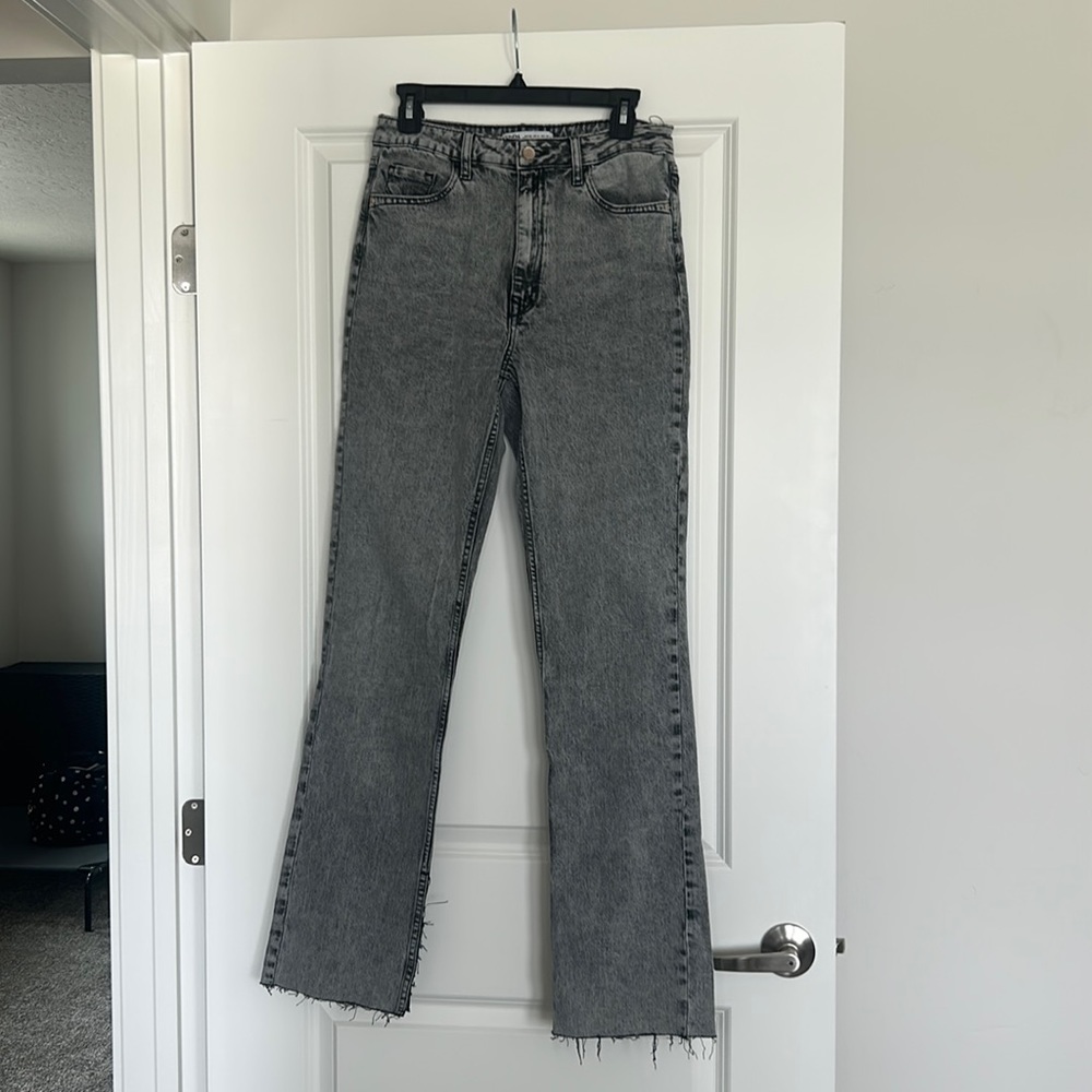 Zara Split Hem Straight Jean